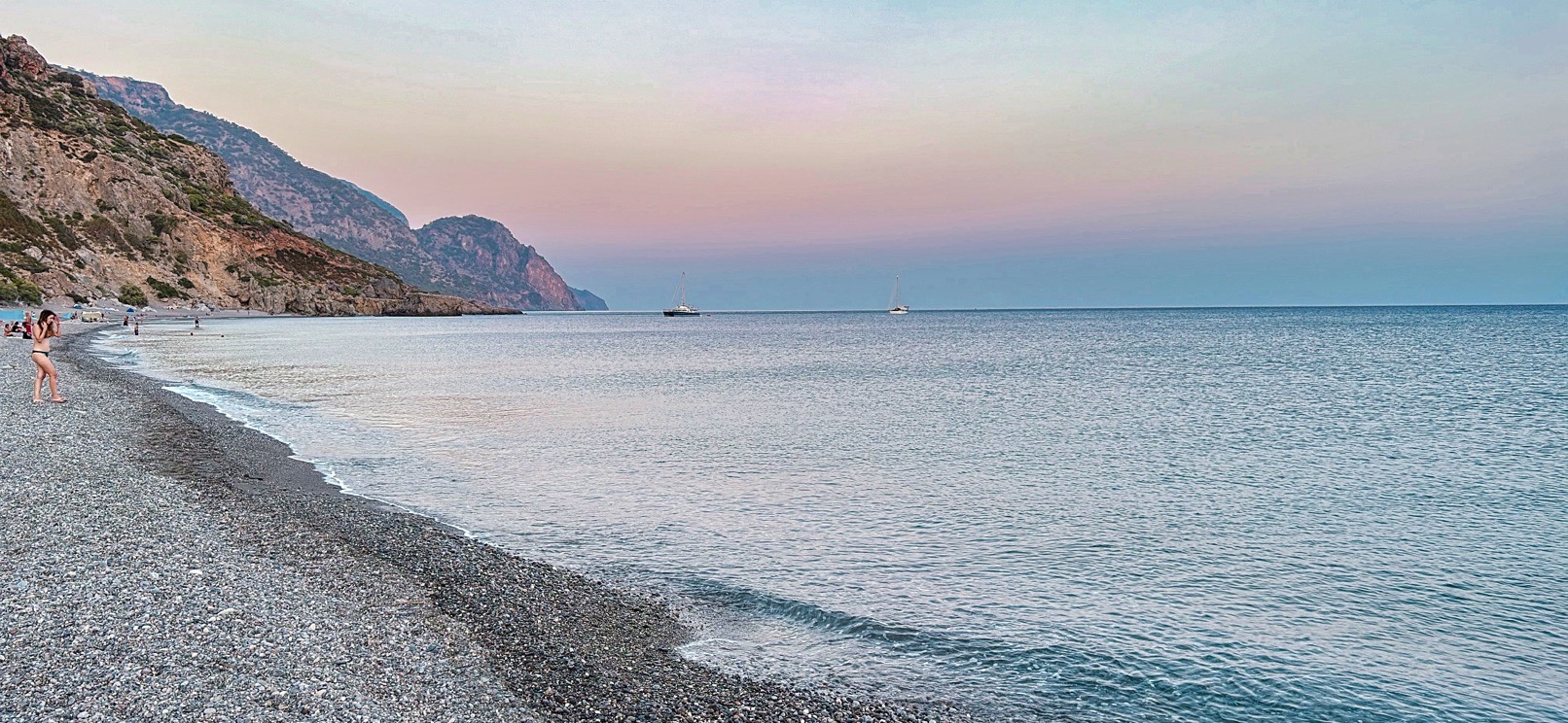 Plage de Sougià en fin de journée