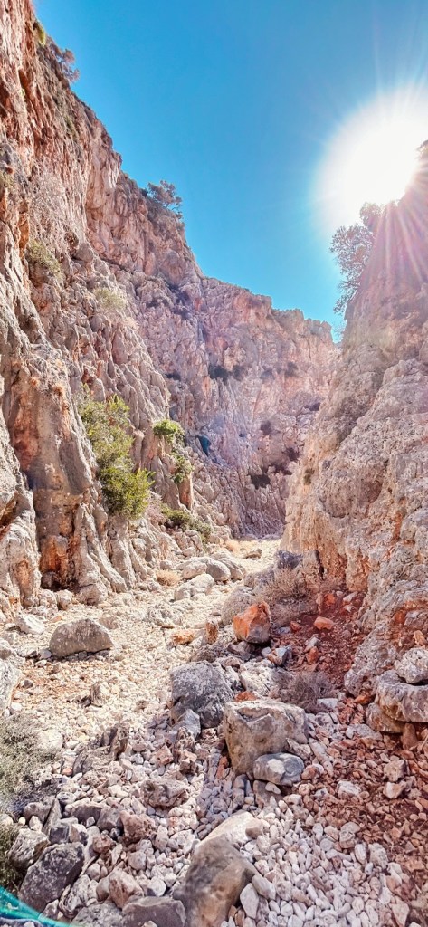 Les gorges jusqu'à la mer de Crète